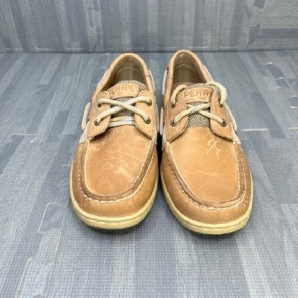 Sperry Top-Sider Boat Shoe Womens Size 7 Bluefish 2-Eye Tan - Picture 5 of 8